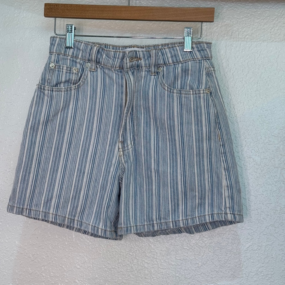 Zara Blue Striped Women's Bermudas